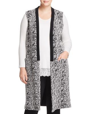 Marina Rinaldi Olifante Long Mixed Media Vest