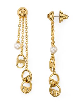 Tory Burch Logo Drop Earrings