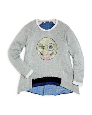 Flowers by Zoe Girls' Winking French Terry Sweatshirt - Sizes S-XL