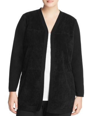 Calvin Klein Plus Faux Suede Front Cardigan