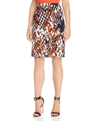 BOSS Vilea Snake Print Pencil Skirt