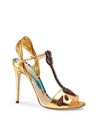 Gucci Allie Embellished Arrow High Heel Sandals