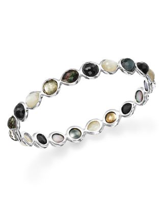 IPPOLITA Sterling Silver Rock Candy® Bangle Bracelet in Black Tie