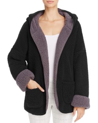 PJ Salvage Sherpa Reversible Hoodie Robe