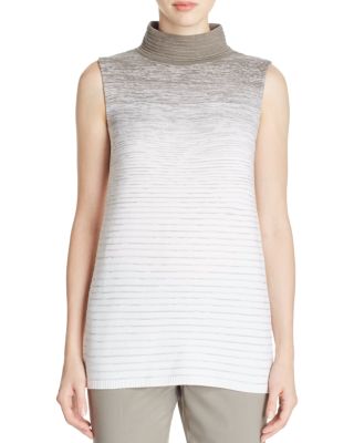 Lafayette 148 New York Ombré Wool Sleeveless Sweater