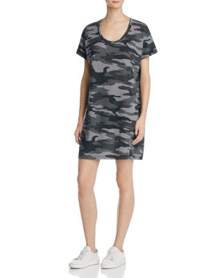 Current/Elliott Slouchy Scoop Neck Camo Dress