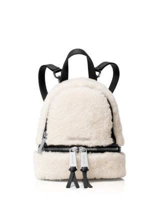 MICHAEL Michael Kors Rhea Extra Small Shearling Zip Messenger Backpack