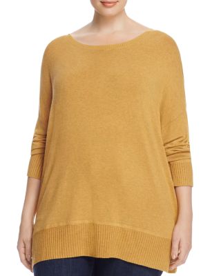 Eileen Fisher Plus Heathered Drop Shoulder Sweater