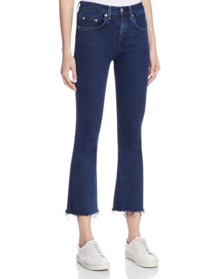 rag & bone/JEAN Crop Flare Jeans in Dune