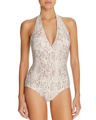 Carmen Marc Valvo Surplus Halter One Piece Swimsuit