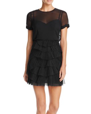 BCBGMAXAZRIA Ruffle Skirt Dress