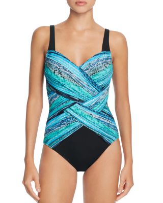 Gottex Snake Charmer Crisscross One Piece Swimsuit