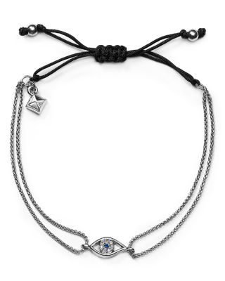 Rebecca Minkoff Evil Eye Adjustable Pull-Tie Bracelet