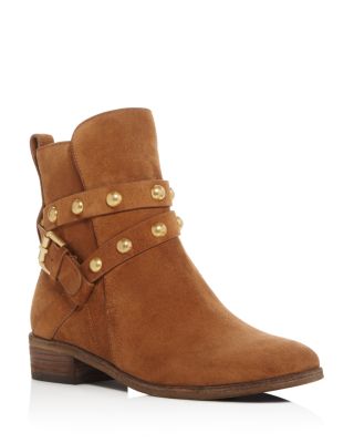 See by Chloé Janis Studded Strap Flat Booties