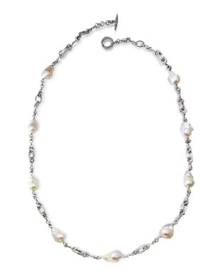 Stephen Dweck White Baroque Chain Necklace, 35