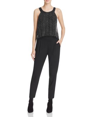 Ella Moss Embellished-Overlay Jumpsuit