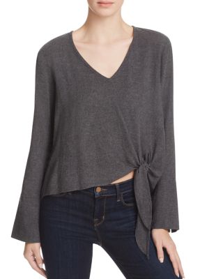 Bella Dahl V Neck Side Tie Blouse