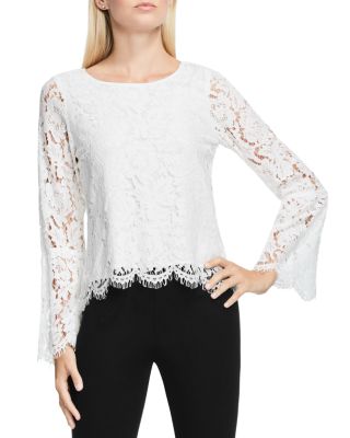 VINCE CAMUTO Lace Scalloped Top