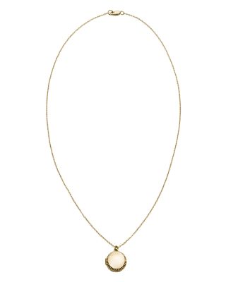 Shinola 14K Yellow Gold Bead Edged Locket Necklace, 18