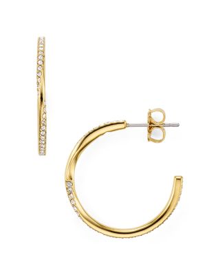 Nadri Domani Pavé Twist Hoop Earrings