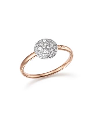 Pomellato Sabbia Ring with Diamonds in 18K Rose Gold