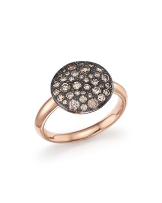 Pomellato Sabbia Ring with Brown Diamonds in Burnished 18K Rose Gold