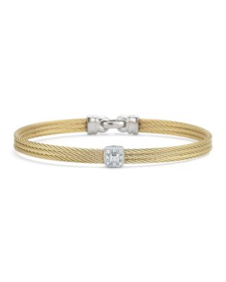 ALOR Diamond Yellow Cable Bangle