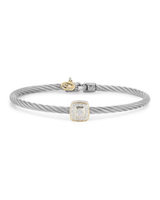 ALOR Gray Diamond Cable Bangle