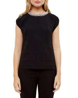 Ted Baker Embellished Neckline Top