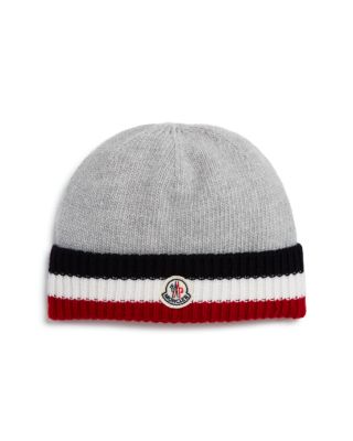 Moncler Boys' Stripe Logo Beanie - Sizes S-L