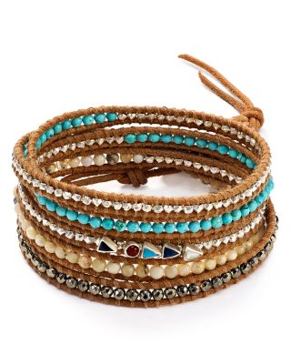 Chan Luu Turquoise Mix Wrap Bracelet