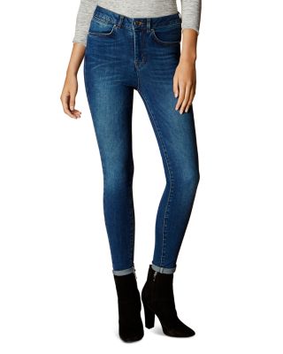 KAREN MILLEN Skinny Jeans in Mid Wash Denim