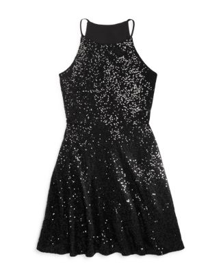 AQUA Girls' Sequined Skater Dress - Sizes S-XL