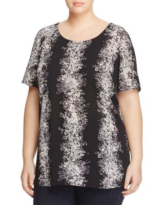 Daniel Rainn Plus Printed Scoop Neck Top