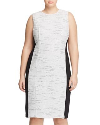 Calvin Klein Plus Tweed Jacquard Sheath Dress