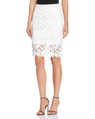 AQUA Lace Pencil Skirt