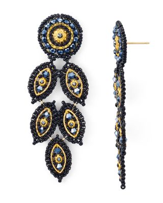 Miguel Ases Peacock Drop Earrings