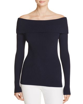 MICHAEL Michael Kors Off-the-Shoulder Ribbed Sweater