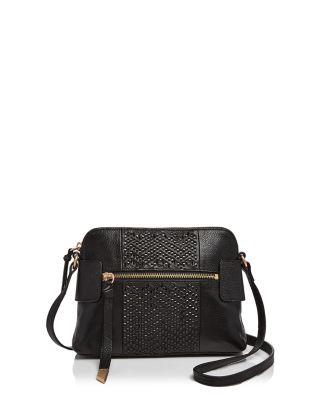 Foley and Corinna Ella Woven Leather Crossbody