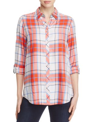 Foxcroft Addison Plaid Button Down Shirt