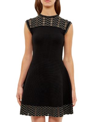 Ted Baker Shimmer-Knit Skater Dress