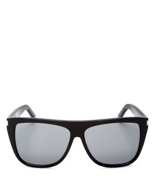 SAINT LAURENT WOMEN'S MIRRORED FLAT TOP SQUARE SUNGLASSES, 59MM,SL 100159