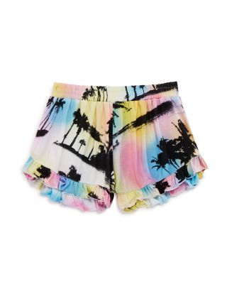 Flowers by Zoe Girls' Ruffled Palm Print Shorts - Sizes S-XL