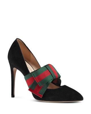 GUCCI Bow High Heel Pumps,2590918BLACK